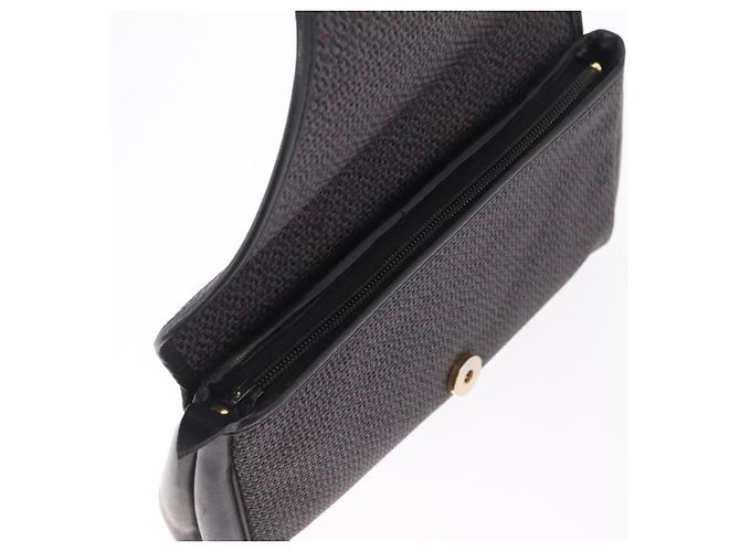 Autre Marque Borsa a pochette Saint Laurent in pelle e tela Nero Grigio oro Auth am12782A Marrone D'oro - vista 10