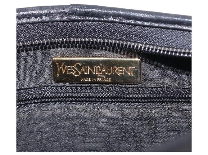 Autre Marque Borsa a pochette Saint Laurent in pelle e tela Nero Grigio oro Auth am12782A Marrone D'oro - vista 11