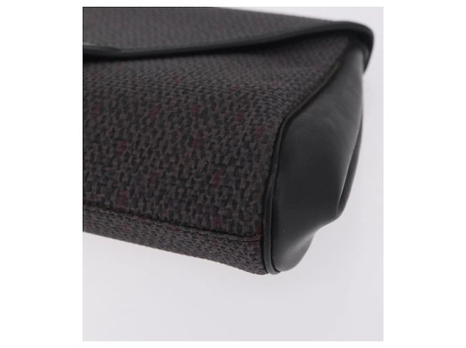 Autre Marque Borsa a pochette Saint Laurent in pelle e tela Nero Grigio oro Auth am12782A Marrone D'oro - vista 14