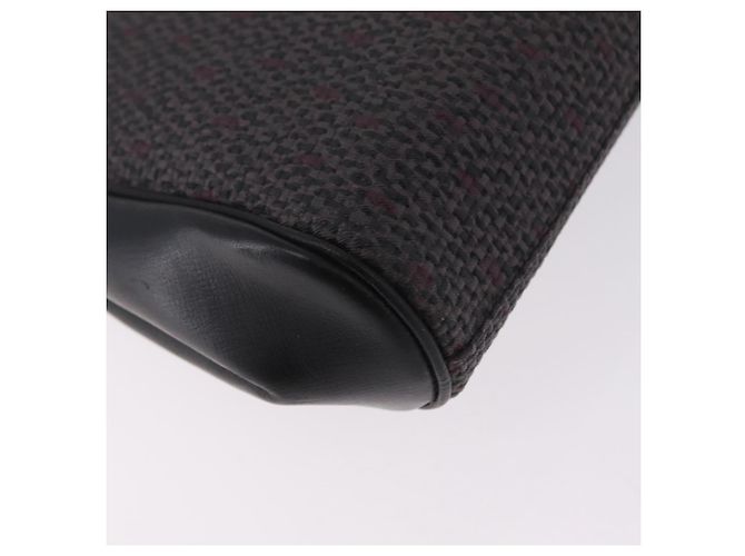 Autre Marque Borsa a pochette Saint Laurent in pelle e tela Nero Grigio oro Auth am12782A Marrone D'oro - vista 15
