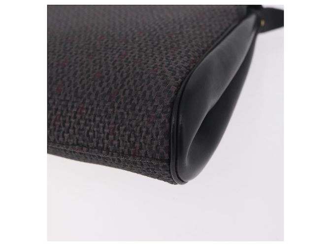 Autre Marque Borsa a pochette Saint Laurent in pelle e tela Nero Grigio oro Auth am12782A Marrone D'oro - vista 16