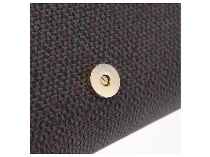 Autre Marque Borsa a pochette Saint Laurent in pelle e tela Nero Grigio oro Auth am12782A Marrone D'oro - vista 18