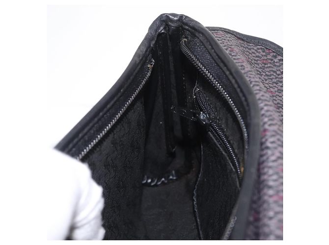 Autre Marque Borsa a pochette Saint Laurent in pelle e tela Nero Grigio oro Auth am12782A Marrone D'oro - vista 21