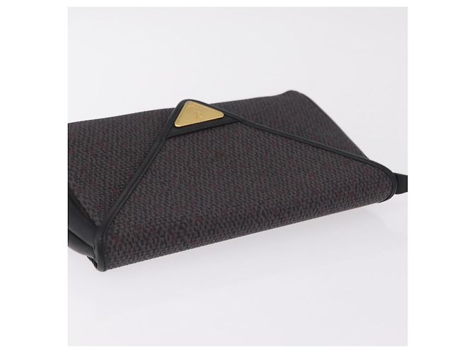 Autre Marque Borsa a pochette Saint Laurent in pelle e tela Nero Grigio oro Auth am12782A Marrone D'oro - vista 6