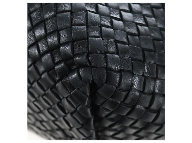 BOTTEGA VENETA INTRECCIATO Cabas GM Boston Bag Leather Black Auth am12609V - vista 19