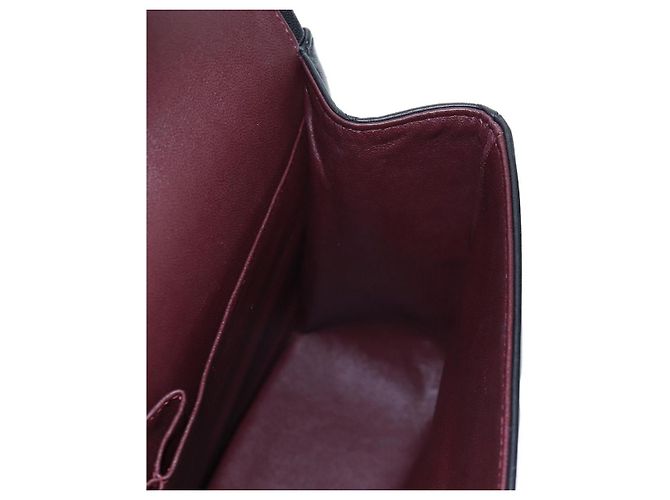 Borsa a tracolla CHANEL Matelasse 30 Chain in pelle d'agnello nera e argento CC Auth 200505SAM Nero - vista 26