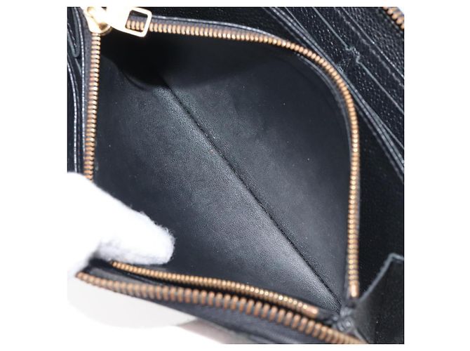 LOUIS VUITTON Monogram Empreinte Zippy Wallet Long Wallet M61864 LV Auth 206817 Preto - vista 10