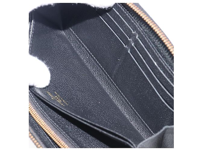 LOUIS VUITTON Monogram Empreinte Zippy Wallet Long Wallet M61864 LV Auth 206817 Preto - vista 11