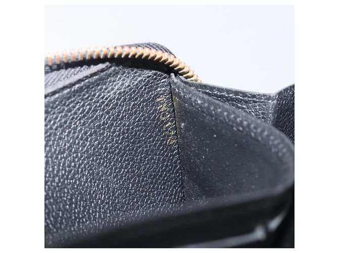 LOUIS VUITTON Monogram Empreinte Zippy Wallet Long Wallet M61864 LV Auth 206817 Preto - vista 12