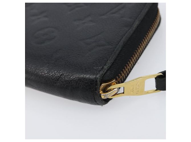 LOUIS VUITTON Monogram Empreinte Zippy Wallet Long Wallet M61864 LV Auth 206817 Preto - vista 14