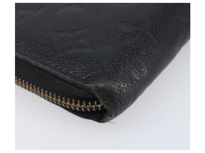 LOUIS VUITTON Monogram Empreinte Zippy Wallet Long Wallet M61864 LV Auth 206817 Preto - vista 15