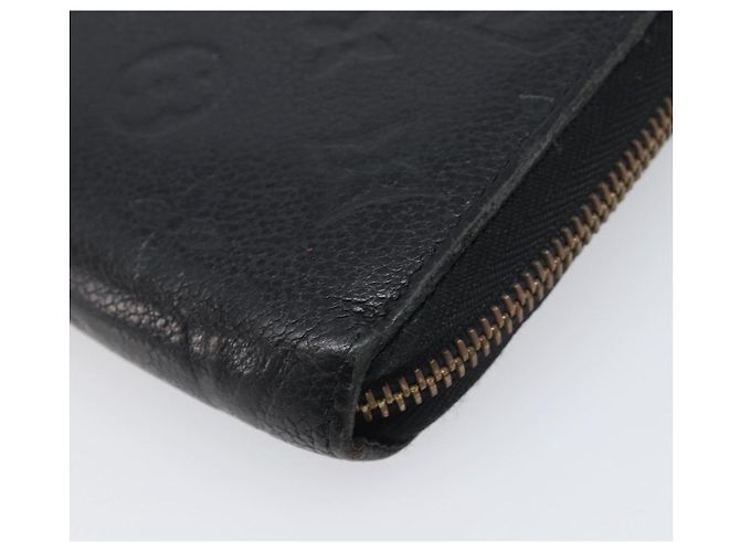 LOUIS VUITTON Monogram Empreinte Zippy Wallet Long Wallet M61864 LV Auth 206817 Preto - vista 16