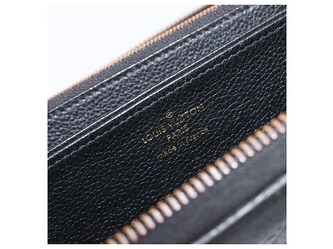 LOUIS VUITTON Monogram Empreinte Zippy Wallet Long Wallet M61864 LV Auth 206817 Preto - vista 17