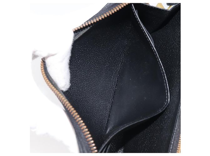 LOUIS VUITTON Monogram Empreinte Zippy Wallet Long Wallet M61864 LV Auth 206817 Preto - vista 18