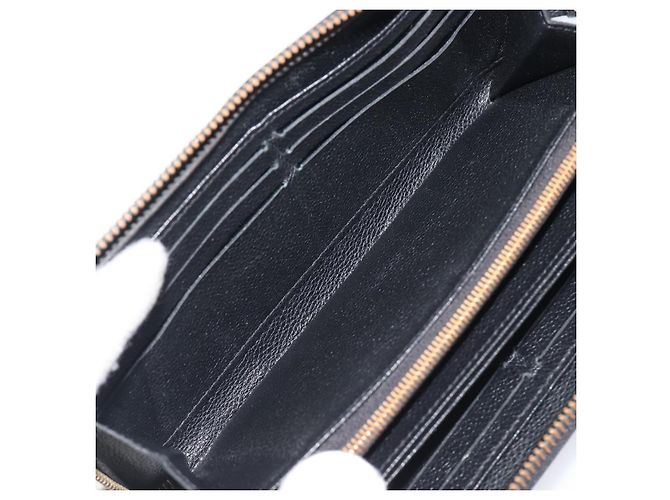 LOUIS VUITTON Monogram Empreinte Zippy Wallet Long Wallet M61864 LV Auth 206817 Preto - vista 19