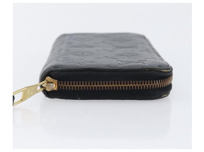 LOUIS VUITTON Monogram Empreinte Zippy Wallet Long Wallet M61864 LV Auth 206817 Preto - vista 3