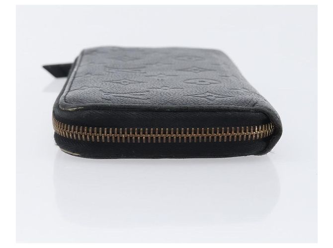 LOUIS VUITTON Monogram Empreinte Zippy Wallet Long Wallet M61864 LV Auth 206817 Preto - vista 4
