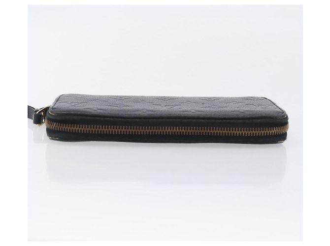 LOUIS VUITTON Monogram Empreinte Zippy Wallet Long Wallet M61864 LV Auth 206817 Preto - vista 5