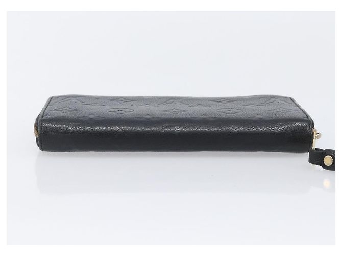 LOUIS VUITTON Monogram Empreinte Zippy Wallet Long Wallet M61864 LV Auth 206817 Preto - vista 6