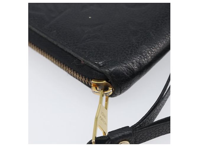 LOUIS VUITTON Monogram Empreinte Zippy Wallet Long Wallet M61864 LV Auth 206817 Preto - vista 7