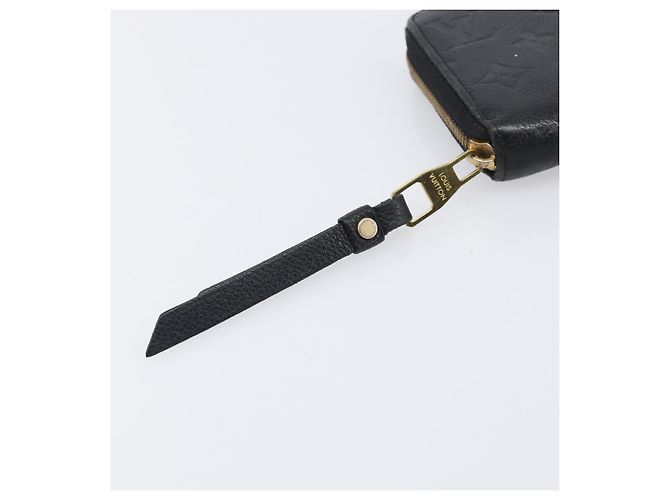 LOUIS VUITTON Monogram Empreinte Zippy Wallet Long Wallet M61864 LV Auth 206817 Preto - vista 8