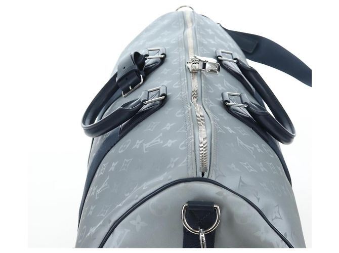 Borsa LOUIS VUITTON Satellite Keepall Bandouliere 50 Silver M44170 LV Auth 200382V - vista 14