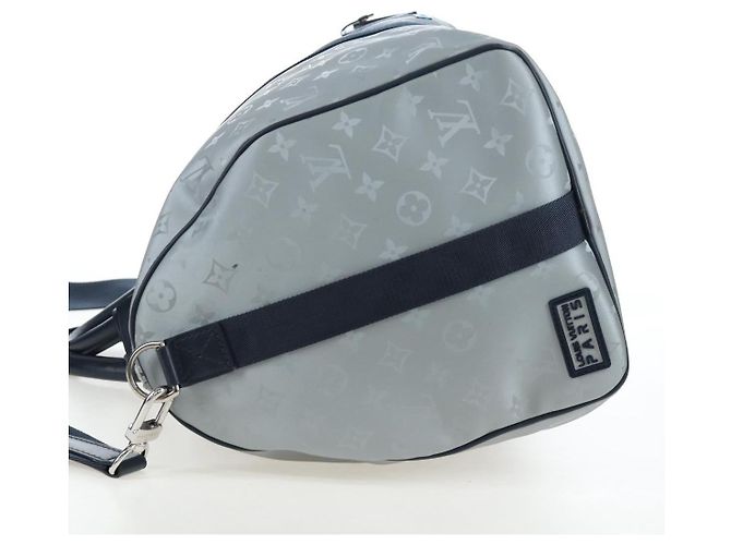 Borsa LOUIS VUITTON Satellite Keepall Bandouliere 50 Silver M44170 LV Auth 200382V - vista 3