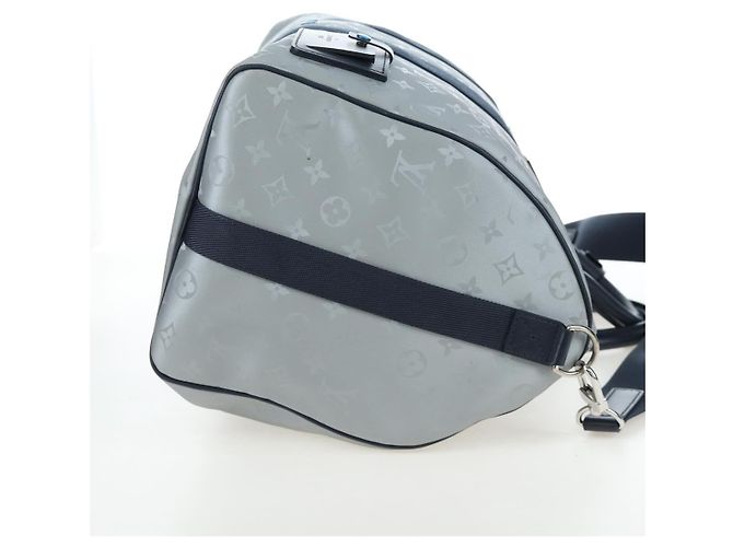 Borsa LOUIS VUITTON Satellite Keepall Bandouliere 50 Silver M44170 LV Auth 200382V - vista 5