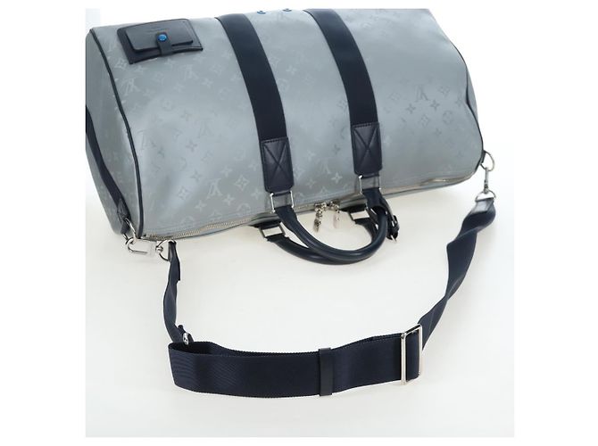 Borsa LOUIS VUITTON Satellite Keepall Bandouliere 50 Silver M44170 LV Auth 200382V - vista 9