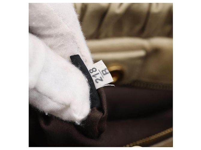 Borsa a mano Miu Miu in pelle 2way Beige Gold Auth BA15753V D'oro - vista 12