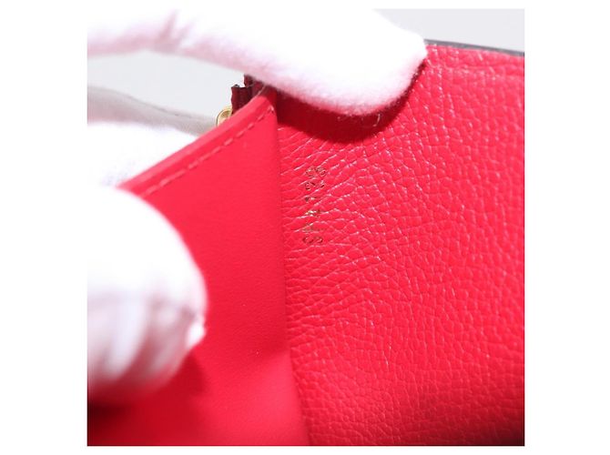 LOUIS VUITTON Empreinte Portefeuille Victorine Wallet Red M62554 LV Auth 205417M Rosso Monogramma - vista 11