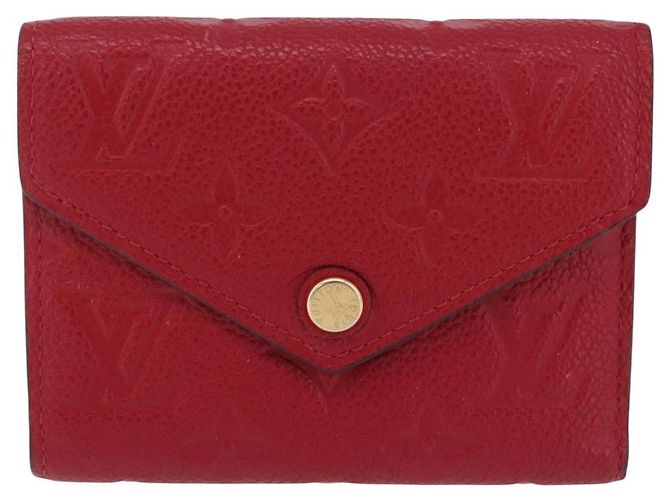 LOUIS VUITTON Empreinte Portefeuille Victorine Wallet Red M62554 LV Auth 205417M Rosso Monogramma - vista 13
