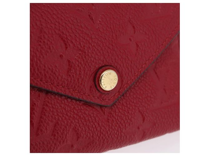 LOUIS VUITTON Empreinte Portefeuille Victorine Wallet Red M62554 LV Auth 205417M Rosso Monogramma - vista 18