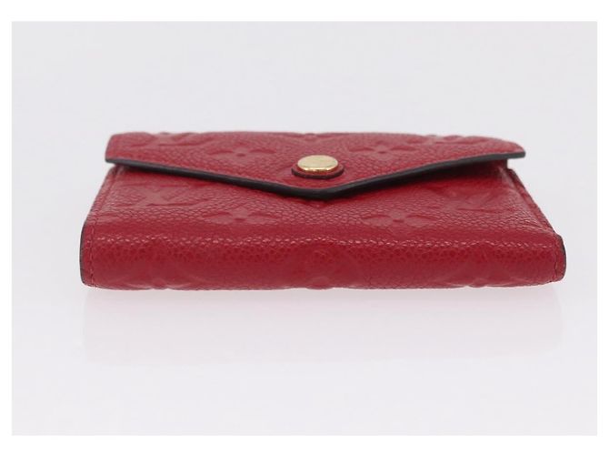 LOUIS VUITTON Empreinte Portefeuille Victorine Wallet Red M62554 LV Auth 205417M Rosso Monogramma - vista 7