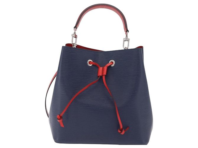 Néonoé Sac à main LOUIS VUITTON Epi Neonoe Indigo Red M54367 LV Auth ka6537 Rouge Bleu - vue 13