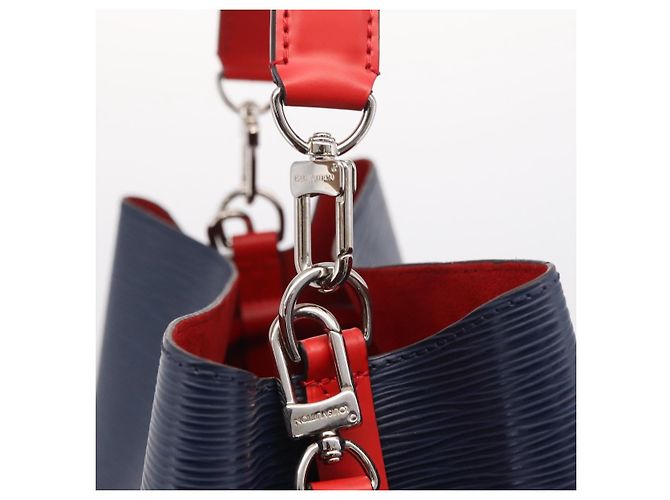 Néonoé Sac à main LOUIS VUITTON Epi Neonoe Indigo Red M54367 LV Auth ka6537 Rouge Bleu - vue 22