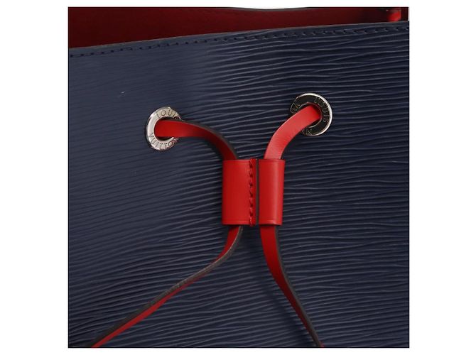 Néonoé Sac à main LOUIS VUITTON Epi Neonoe Indigo Red M54367 LV Auth ka6537 Rouge Bleu - vue 23