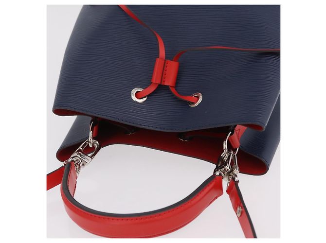 Néonoé Sac à main LOUIS VUITTON Epi Neonoe Indigo Red M54367 LV Auth ka6537 Rouge Bleu - vue 6