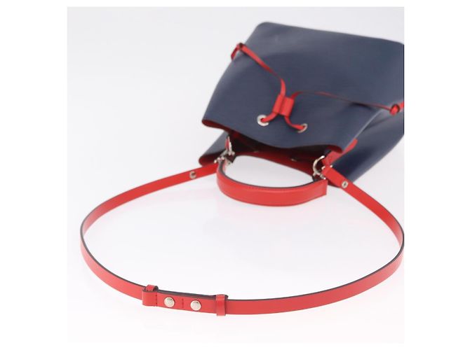 Néonoé Sac à main LOUIS VUITTON Epi Neonoe Indigo Red M54367 LV Auth ka6537 Rouge Bleu - vue 9