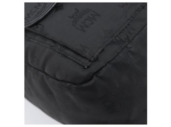 Zaino MCM Vicetos Logogram Nylon Black Gold Auth bs37198 Nero D'oro - vista 13