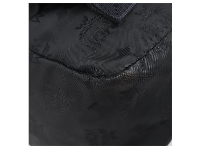 Zaino MCM Vicetos Logogram Nylon Black Gold Auth bs37198 Nero D'oro - vista 15