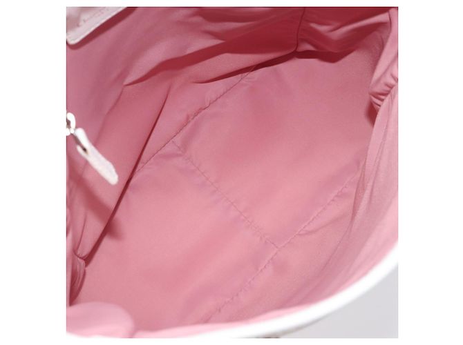 Borsa Tote Christian Dior Trotter Canvas Rosa Argento Auth 205251V - vista 11