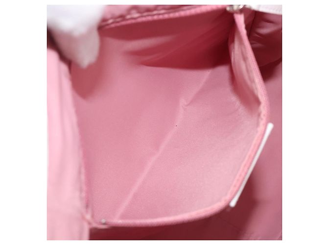 Borsa Tote Christian Dior Trotter Canvas Rosa Argento Auth 205251V - vista 23