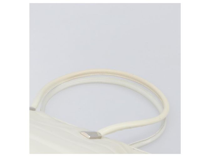 Sac Tote GUCCI Nylon Blanc Argent 002 2123 0455 Auth bs37372 Argenté - vue 14