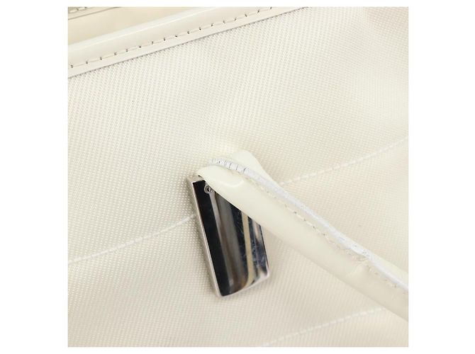 Sac Tote GUCCI Nylon Blanc Argent 002 2123 0455 Auth bs37372 Argenté - vue 18