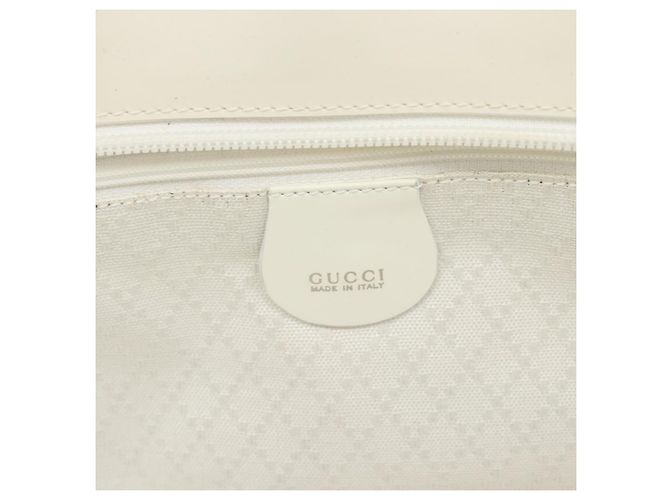 Sac Tote GUCCI Nylon Blanc Argent 002 2123 0455 Auth bs37372 Argenté - vue 20