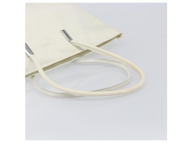 Sac Tote GUCCI Nylon Blanc Argent 002 2123 0455 Auth bs37372 Argenté - vue 8
