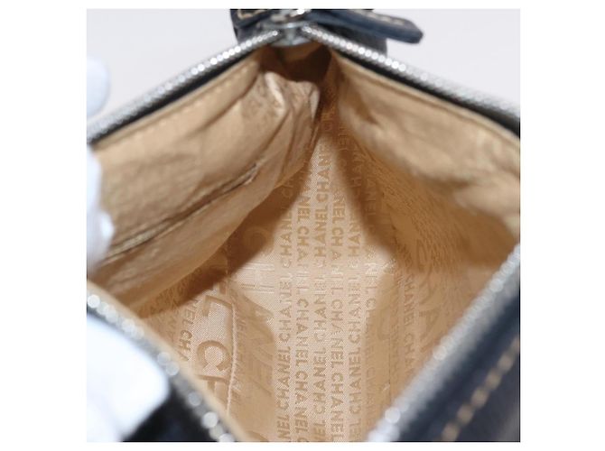 Borsa a Tracolla CHANEL Pelle Nera Argento CC Auth BA16070V Nero - vista 20