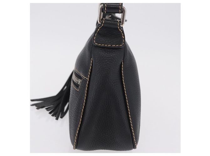 Borsa a Tracolla CHANEL Pelle Nera Argento CC Auth BA16070V Nero - vista 3
