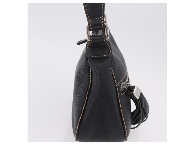 Borsa a Tracolla CHANEL Pelle Nera Argento CC Auth BA16070V Nero - vista 4